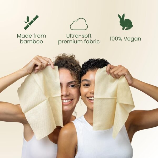 Clean Skin Club Bamboo Viscose Clean Towels XL, World 1ST Biodegradable Face Towel, Disposable Dry Makeup Removing Wipes, Super Soft for Sensitive Skin (50 Count/Single Box) - Image 7