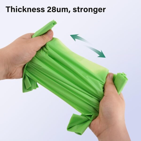 Compostable Trash Bags 5 Gallon Compost Small Trash Bags for Kitchen Bathroom Office ASTM D6400 BPI Certified 45 Couts Green - Image 4