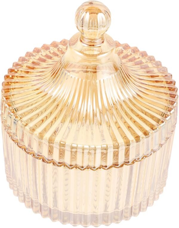 Glass Cotton Swab Box Cotton Pad Container Tank Bottle To Go Food Containers with Lids Cosmetic Containers Jewelry Storage Case Candy Jars with Lids Biscuit Snacks Dessert Bowls