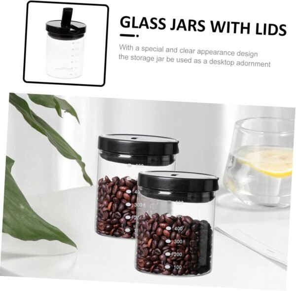 Food Storage Jar Housewarming Clear Food Jar Candy Jar Food Container Food Storage Canisters Housewarming Wide Mouth Mason Jars Party Grains Holder Food Jars Glass - Image 7