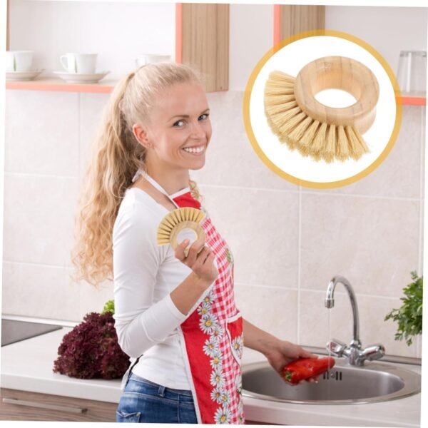 Natural Dish Brush with Fruit Handle Scrub Brush for Cleaning Dishes Vegetables and Kitchen - Image 8