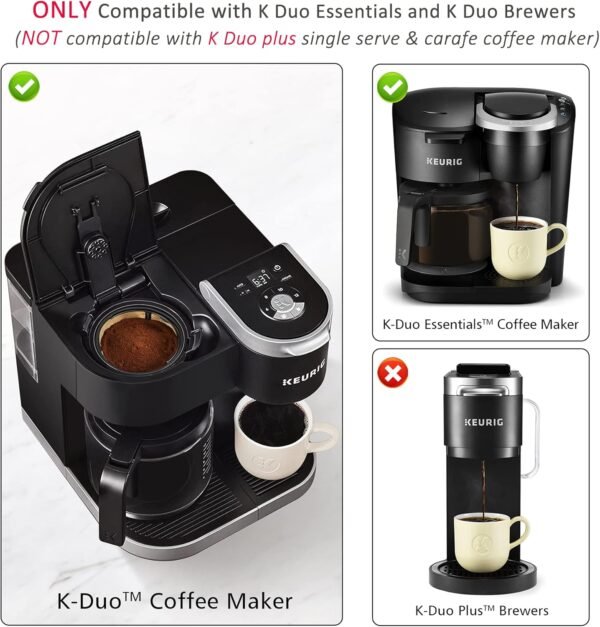 Reusable 8-12 Cup Basket Gold Mesh Coffee Filter for Keurig K-Duo Essentials and K Duo Brewers Machine, Replaces your Paper Coffee Filters, BPA Free (1 Pack) - Image 6