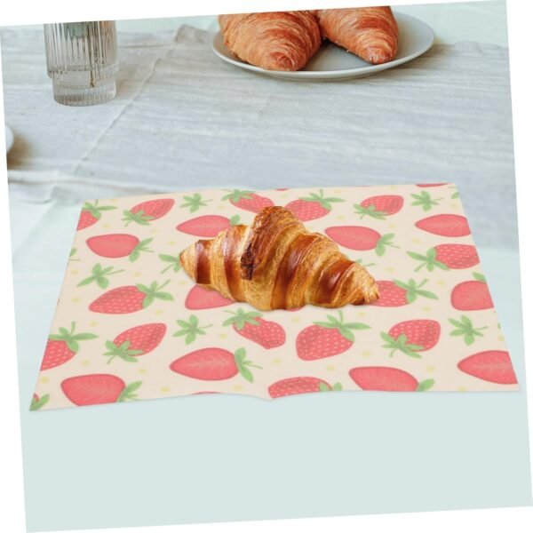 Alipis Food Wrapping Wax Paper 3pcs Beeswax Packing Paper Strawberry Food Paper Food Wrappers - Image 4