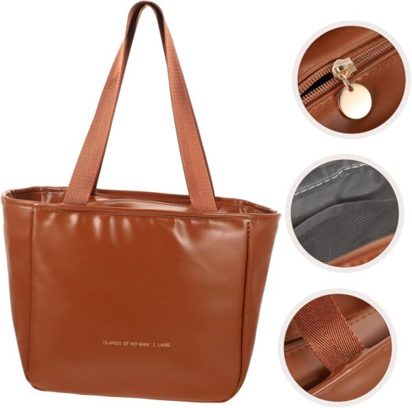 Bento Bag Reusable Grocery Bags Foldable Washable Book Tote Bag Packed Lunch Pouch Cosmetic Bag Lunch Tote Bag Refrigerated Bagreusable Net Hand Bags Food Bag Pu - Image 6