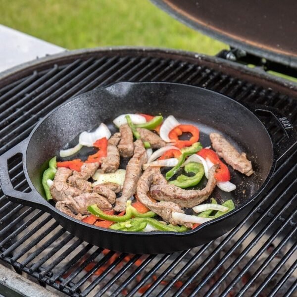 Lodge 12 Inch Pre-Seasoned Cast Iron Skillet - Dual Assist Handles - Use in the Oven, on the Stove, on the Grill, or Over a Campfire - Black - Image 2