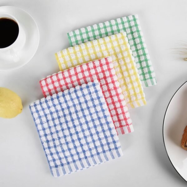 Oeleky Dish Cloths for Kitchen Washing Dishes, Super Absorbent Dish Rags, Cotton Kitchen Dish Towels Pack of 8, 12x12 Inches - Image 5