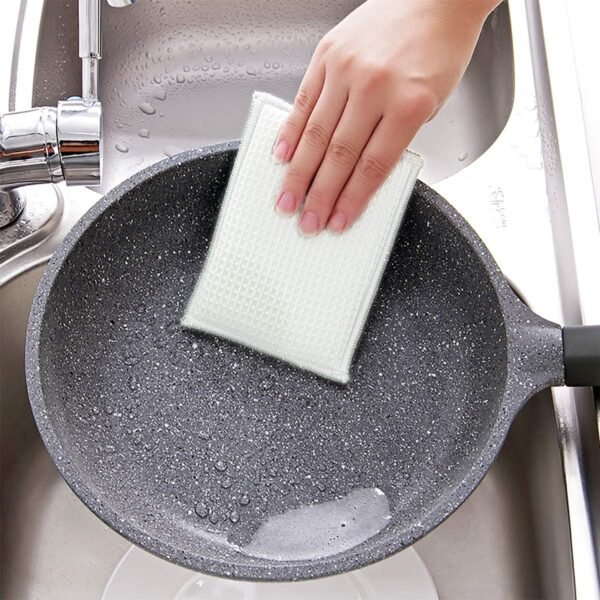 Natural Bamboo Sponges Kitchen Cleaning Sponges Dish Sponges Reusable Dish Washing Sponges Super Absorbent 6 Packs - Image 4