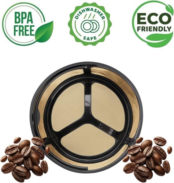 Reusable 4-5 Cup Basket Coffee Filter Fits Mr. Coffee, Cuisinart, Black & Decker, Hamilton Beach Coffee Makers, Stainless Steel, BPA-Free - Image 5