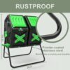SQUEEZE master Large Dual Chamber Compost Bin Tumbler Outdoor Garden- Easy Rotating- Sturdy Steel Frame-Fast Composting (Green, 2 × 18.5 Gallon) - Image 3