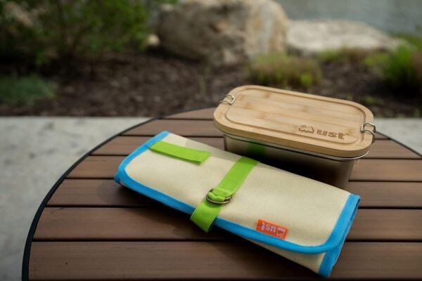 ust Camp Kitchen roll up with 7 Piece Bamboo Utensil Set in a Portable Organizer for Cooking, Camping, and Everyday use - Image 7