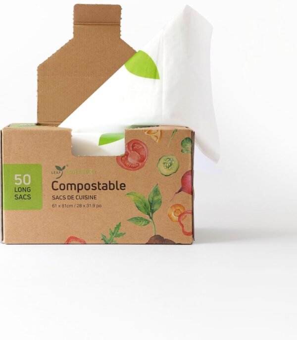 LEAF Compostable Kitchen Bin Liner (Tall 50 Count) - Image 2