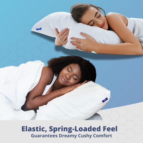 Premium Organic 100% Natural Talalay Latex Pillow - Adjustable Loft | Innovative Hex Grid Honeycomb Pattern Cover | Perfect Neck & Shoulder Support | for Back, Side, & Stomach Sleepers - Image 7