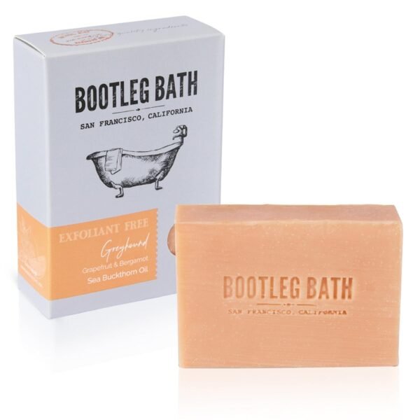 Greyhound Natural Moisturizing Bar Soap with Sea Buckthorn Oil, Grapefruit & Bergamot, Cruelty Free Bar Soap for Men and Women, Eco Friendly, Handcrafted in USA 4.4 oz bar