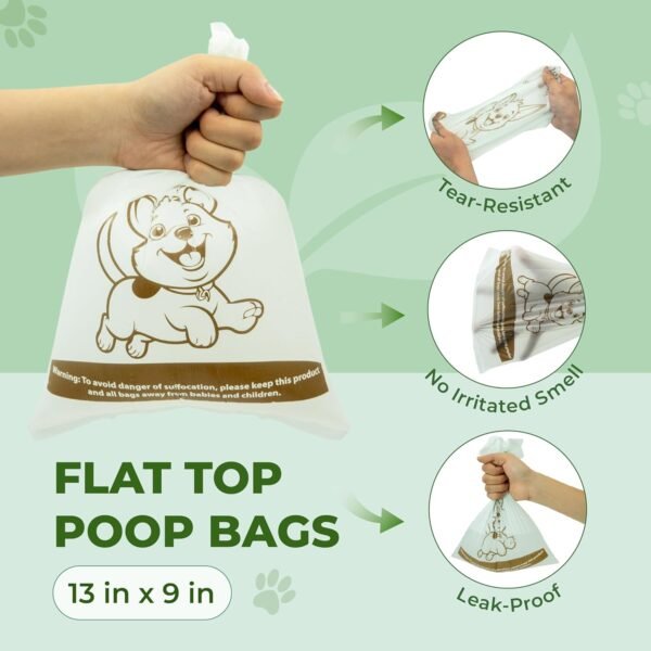 HAPBIO 540 Count Compostable Dog Poop Bags, Unscented, 36 Rolls, Bulk Pack, No Smell & Leakproof, Small Biodegradable Bags Trash Can Liner, BPI OK Compost Home, Recycle Food Scrap Waste Bag - Image 5