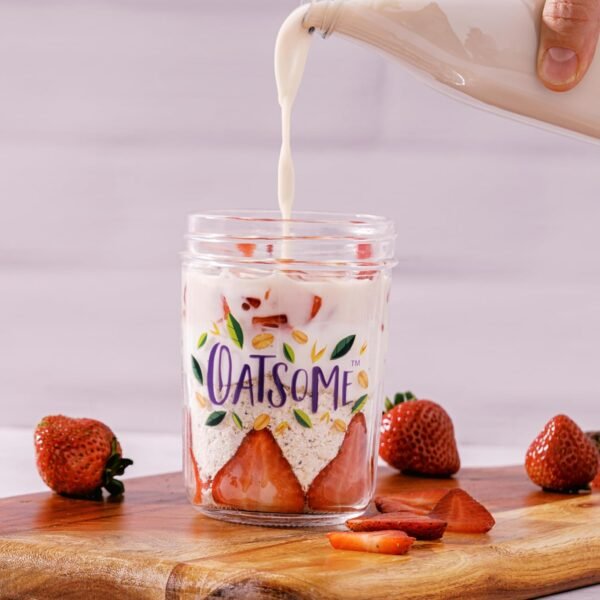 Oatsome 4-Pack 12 oz Overnight Oats Containers with Lids, Glass Storage Containers with Lids, Wide Mouth Mason Jars for Food Storage, Oatmeal, Snacks, Cereal, Yogurt, Sugar - Image 5