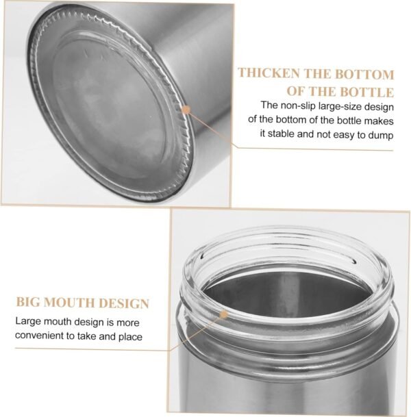 MAGICLULU 2 Pcs Stainless Steel Storage Tank Tea Canister Window Spice Jar Coffee Bean Jar Airtight Coffee Container Food Containers Storage Container Food Sugar Jar Bottle Tins Silver Glass - Image 7