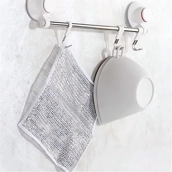 Multipurpose Wire Dishwashing Rags for Wet and Dry - 2024 New Dish Cloths for Washing Dishes, Steel Scrubbers for Cleaning Dishes, Chain Mail Scrubber Cast Iron, Non Scratch Scrubbing Pads (2PCS) - Image 7