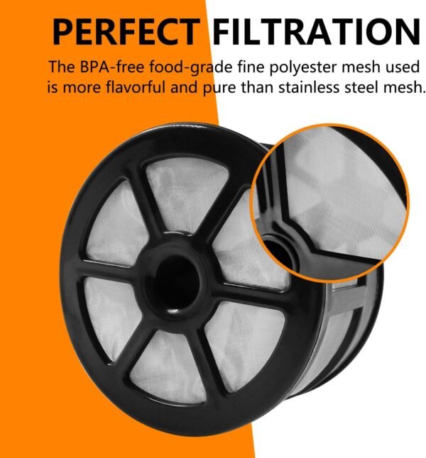 Reusable Coffee Filters 7-14 Cup for Percolator Coffee Pot Electric, Food Grade Fine Polyester Net, Disk/Wraparound Percolator Coffee Filters - Image 3