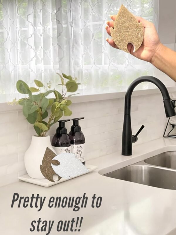 nayree Eco-Friendly 2-Pack Biodegradable Sponges, Compostable Coconut Cellulose Scrubber & Alternative to Steel Wool - High Absorbency, Chemical-Free, Reusable & Reduces Environmental Footprint - Image 5