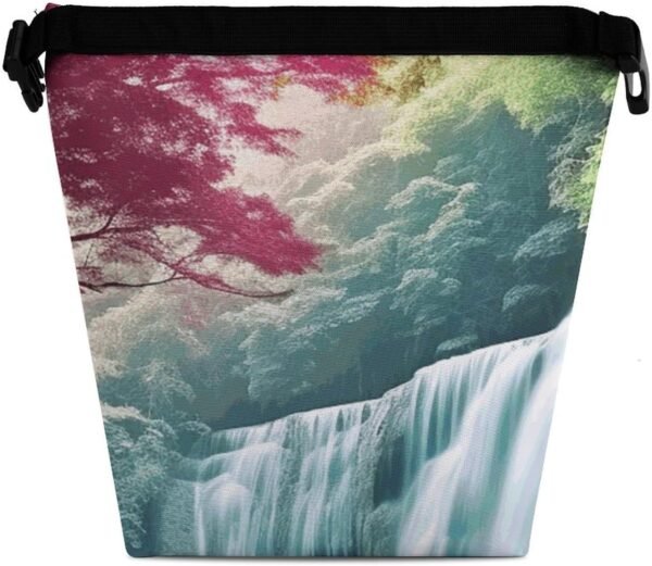 Detachable Meal Bag Waterfall Natural Landscape Print Lunch Tote Bag Insulated Meal Box Container Portable Snack Bag for Picnics,work, 29.5x21x10.5cm, style - Image 2