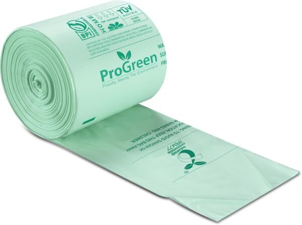 Compostable Bags 13 Gallon 100 Count Thick 0.87 Mil Tall Kitchen Compost Trash Bags Food Scrap Yard Waste Bags ASTM D6400 BPI & TÜV AUSTRIA Certified - Image 2