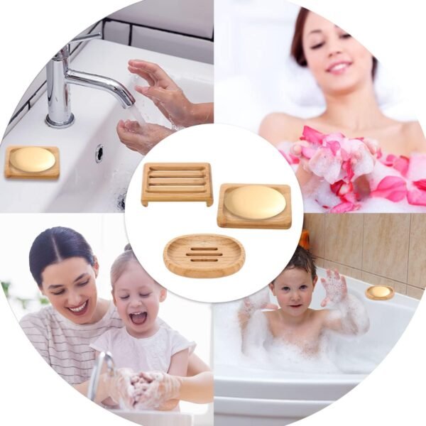 12 Pcs Bamboo Soap Dishes, Wooden Soap Tray Soap Holder, Shampoo Bar Holder Bar Soap Holder for Bathroom, Kitchen (3 Size) - Image 7