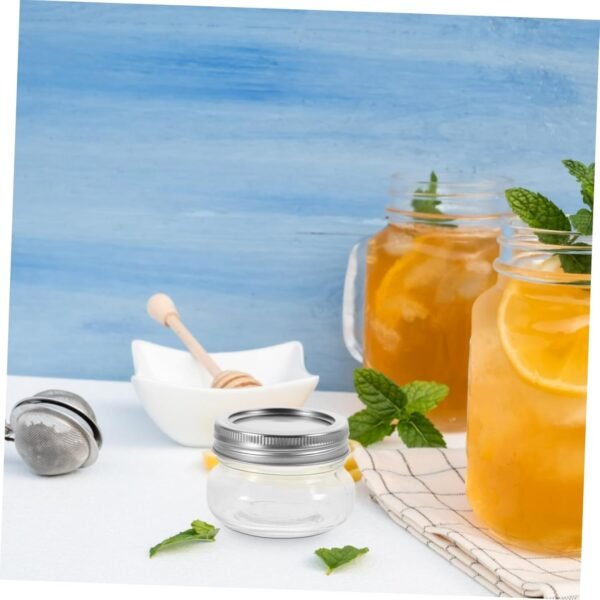 Luxshiny 8pcs Jam Storage Jar Jam Jars Mini Jars with Lids Spice Jars Openers Small Mason Jars Labels Bins Sealer Mason Jar Storage Boxes Vacuum Food Storage Containers Mason Jar Lids Glass - Image 9