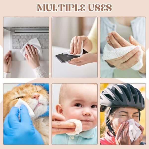 Juexica 1000 Pcs Mini Compressed Paper Towels Disposable Travel Coin Tissues Cotton Face Washcloths Portable Individual Wrap for Outdoor Camping Beauty Salon - Image 7