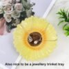 Self Draining Soap Dish Inspired by Daisy Flower Ceramic Waterfall Soap Dish Soap Savers for Bathroom,Shower,Bar Counter - Image 4