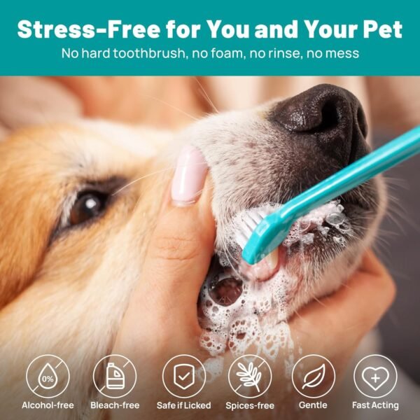 Dog Dental Care Wipes - Cat & Dog Teeth Cleaning Finger Wipes - Dog Tooth Brushing Kit Dental Wipes - Reduces Plaque & Freshens Breath (50 Pcs) - Image 6