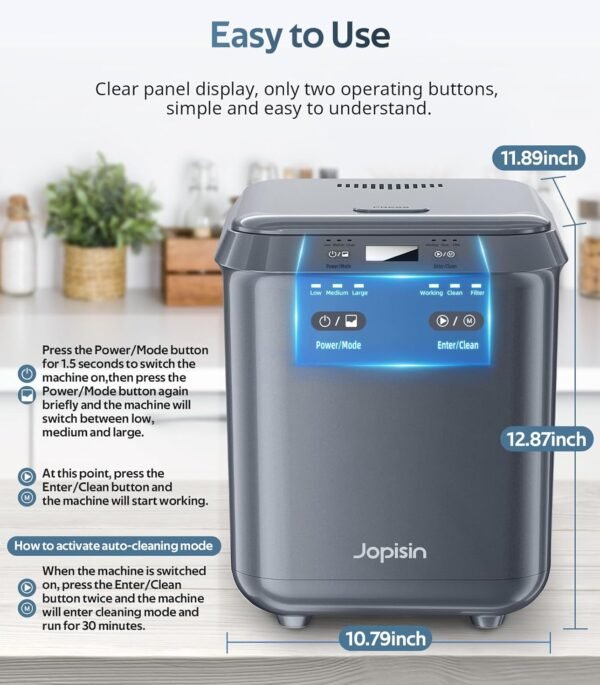 Electric Kitchen Composter for Indoor: 2.5L Large Capacity Odorless Smart Compost Bin with Detachable Carbon Filter, Updated Grinding Blade Turn Waste into Pre-Compost for Plants More Effectively - Image 6