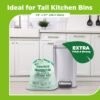 13 Gallon Compostable Trash Bags with Drawstring Tie, Heavy Duty Extra Thick 1 Mil, 49.21 Liter, 30 Bags, Tall Kitchen Food Scrap Waste Bag, BPI and OK Compost Home Certified, ASTM D6400 - Image 6
