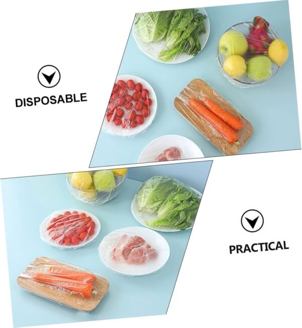 200pcs Disposable Outdoor Bowl Covers Elastic Dish Covers Picnic Food Covers Outdoor Food Covers Kitchen Supplies Food Net Reusable Food Storage Covers Plastic - Image 8