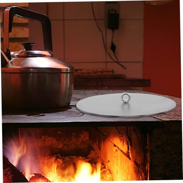 Iron Stove Lid Burning Replacement Lids Gas Cooktop Cover Cookware Lid Burning Stove Lid Stove Cover Gas Stove Protectors Furnace Accessories Gas Range Cover Home Burner Stove Lid - Image 8