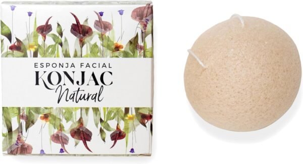 Konjac Facial Sponge: 100% Plant-Based, Biodegradable, High Durability Product (White)