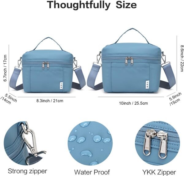 NOL Natural Organic Lifestyle Insulated Lunch Bags for Women Cooler Bag Lightweight Nylon Waterproof Lunch Box For Work - Image 3