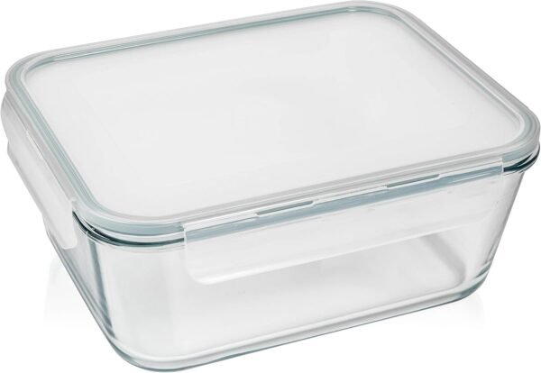14 Cup/ 112 oz LARGE Glass Food Storage Container with Locking Lid. Ideal for Storing food, Vegetables or Fruits. Baking Casserole, Lasagna, Baking, Roasting chicken & lot of other tasty Food BPA-Free - Image 9