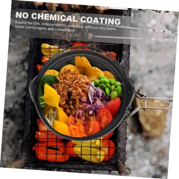 Japanese Sukiyaki Hot Pot Camping Cookware Hotpot Fondue Pot Soup Pot Cooking Pasta Skillet Warmer Casserole Shabu Pot Shabu Pan Outdoor Picnic Cookware Home Pot Japanese Pot Iron - Image 5