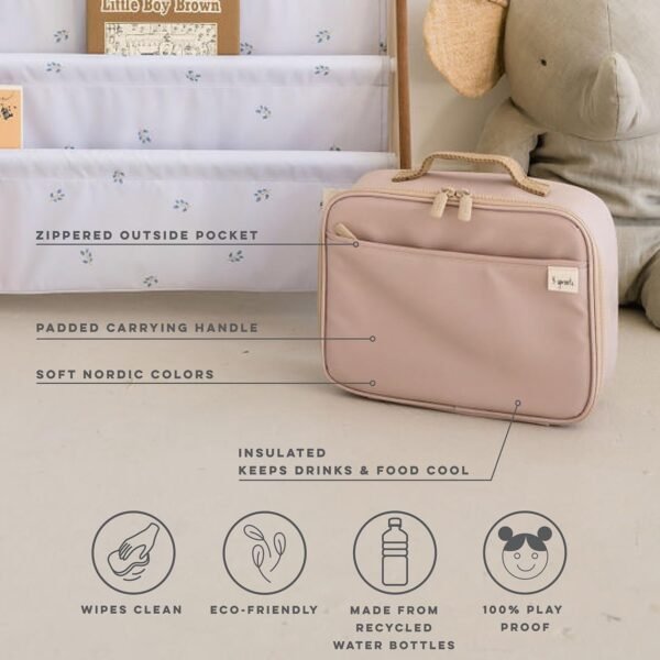 3 Sprouts Lunch Bag for Kids, Boys & Girls – Insulated Lunch Box for Boys and Girls – Perfect for School and Travel - Loncheras Para Niños y Niñas - Taupe - Image 4