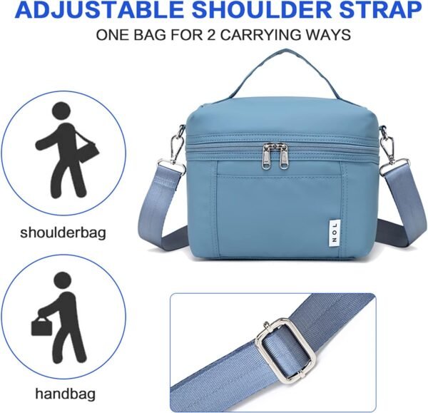 NOL Natural Organic Lifestyle Insulated Lunch Bags for Women Cooler Bag Lightweight Nylon Waterproof Lunch Box For Work - Image 4