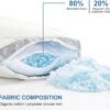 Standard Pillows Set of 2, Shredded Memory Foam Pillows, Adjustable Bed Pillow for Sleeping, 18"x26"Organic Cotton Bed Pillows for Side, Back, Stomach Sleepers - Image 2