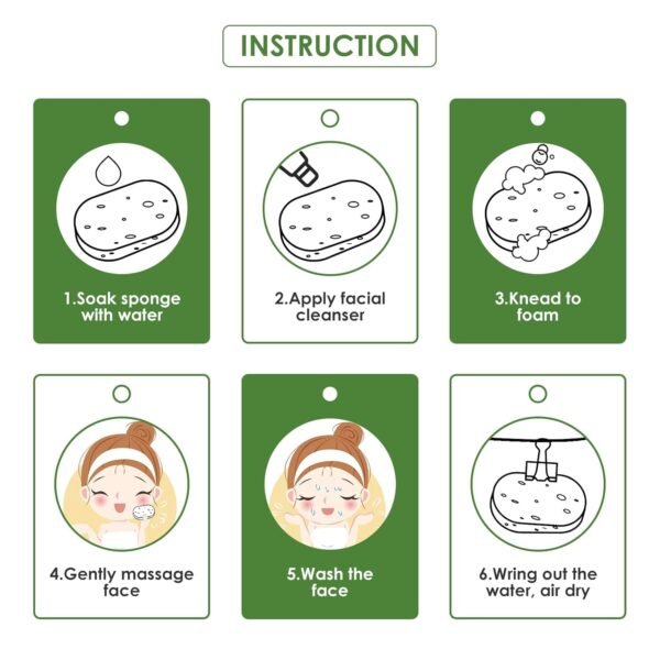 Biobased Face Cleansing Pads Facial Scrubber Sponges for Women&Men Exfoliation,Lint Free Reusable Daily Face Wipes Skincare Tools for Multi-Purpose - Image 5