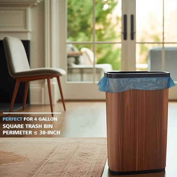 Compostable Trash Bags 4 Gallon 200 Packs,AYOTEE Biodegradable Trash Bags,Blue Recycle Bags,No leak Small Trash Bags,Small Garbage Bags 4 Gallon Trash Bags Unscented,4-6 Gal Bathroom Trash Bags - Image 9