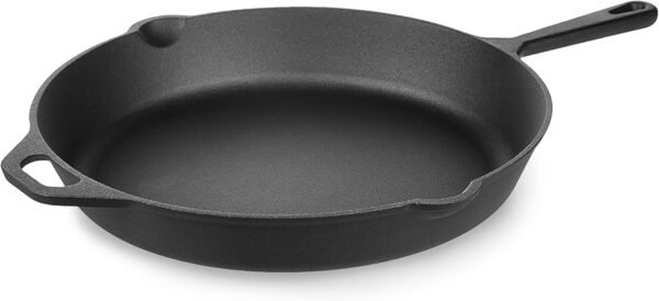 Nonstick Pan, Premium Pre-Seasoned Cast Iron Skillet, Frying Pan for Oven, Stove or Grill, Safe for Indoor & Outdoor – 12.5 Inch