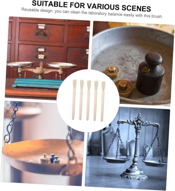 15 Pcs Laboratory Brush Electric Vinegar Balance Cleaning Brush Flat Cleaners Coffee Machine with Grinder Natural Bristles Micro Brushes Gutter Portafilter Duster Wooden - Image 8