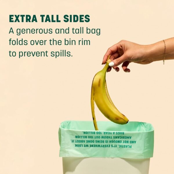 4-Gallon Trash Bags – Heavy-Duty and Compostable, Small Trash Bags, Kitchen Trash Bags for Kitchen Bin (2-pack, 100 bags) - Image 3