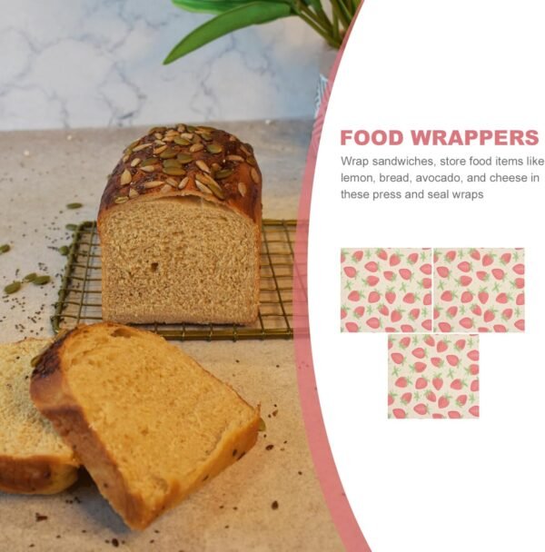 EXCEART 3pcs beeswax wrap reusable wraps Paper food plastic wrap - Image 8