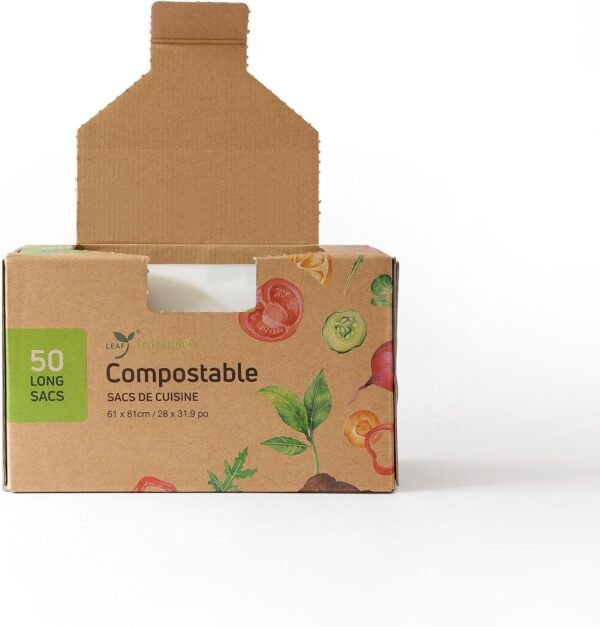 LEAF Compostable Kitchen Bin Liner (Tall 50 Count) - Image 3