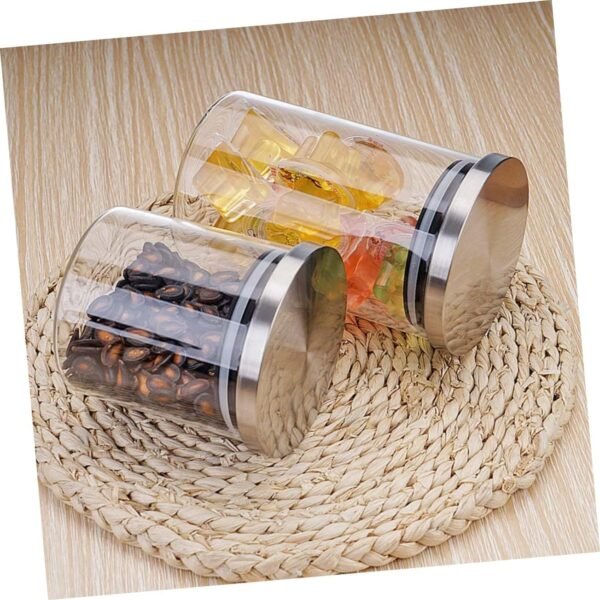 CRAFTHROU Storage Bottle Storage Boxes Condiment Containers with Lids Storage Container Sponge Holder Airtight Container Keepsake Insulated Food Jar Stackable Canister Kettle Jars Seals - Image 6