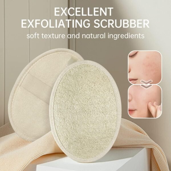 Natural Loofah Sponge, Organic Loofah, Eco-Friendly Luffa Biodegradable, Exfoliating Loofah Pad, All-Natural Body Scrubber, for Shower, Bath, Dead Skin Removal (3 Pack) - Image 3